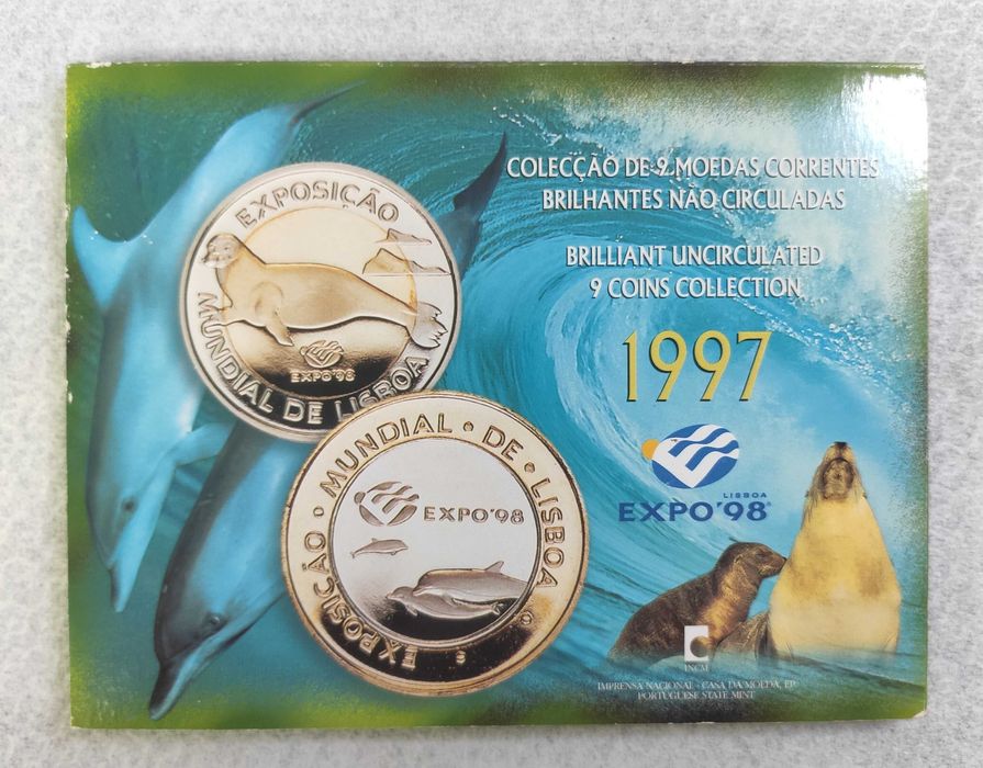 Moedas Escudos em carteira BNC 1997 sem Caixa Exterior
