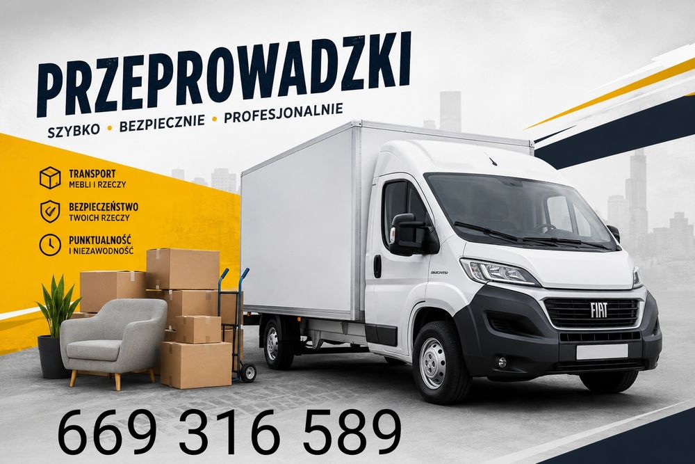 Przeprowadzki / Transport mebli / Magazynowanie / Solidnie i Terminowo