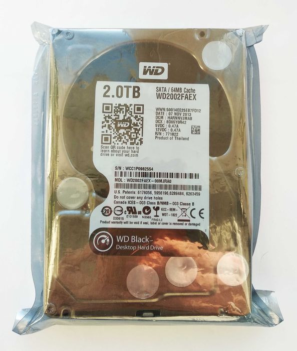WD Black 2Tb FAEX SATA3 (Новый, в упаковке)
