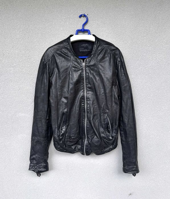 Kurtka skórzana ALL SAINTS Spitalfields damska skóra biker r. XL