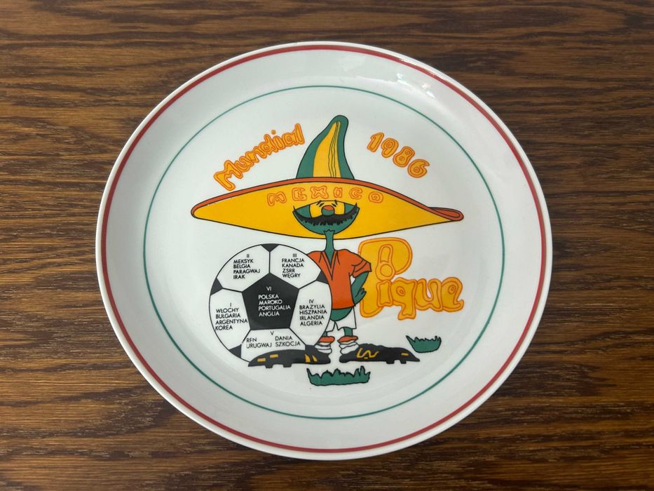 Talerz porcelanowy Mundialu Mexico 1986 Meksyk Mistrzostwa Świata