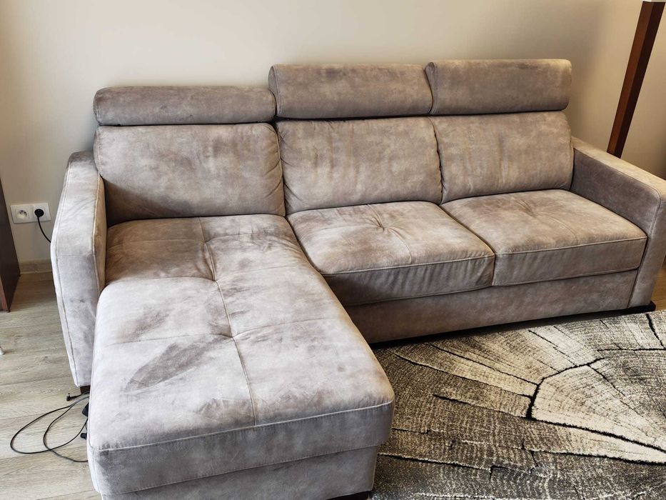 Kanapa narożna beż lewy