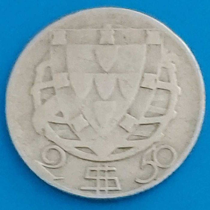 2$50 de 1940, Republica Portuguesa Prata  c/ Defeito no ano