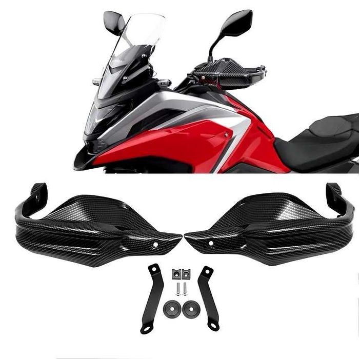 Protetores de Mãos Honda NC750X CB500X - ABS Preto Carbono