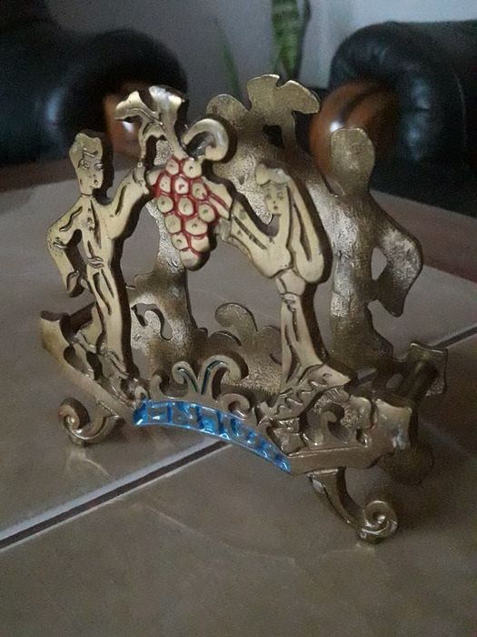 Stary mosiężny żydowski serwetnik