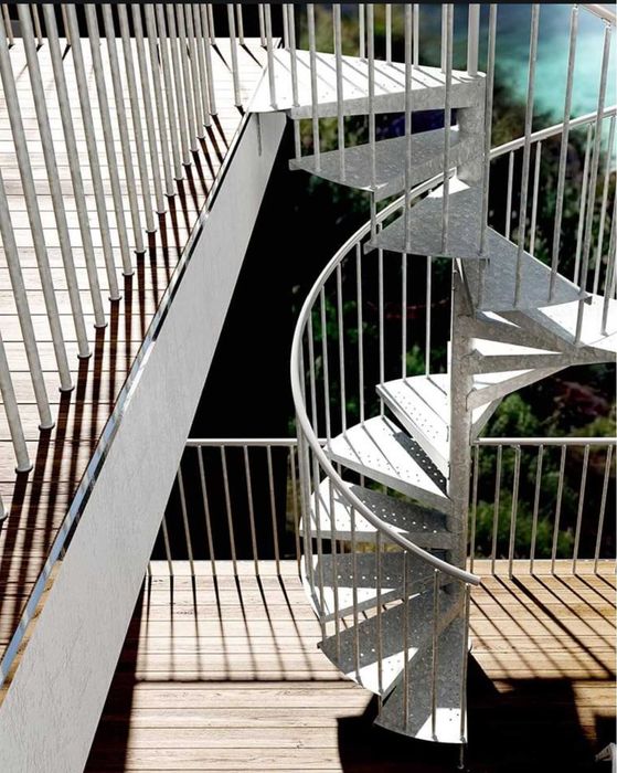 Schody spiralne, zewnętrzne F20 Z /Ocynk/ fi 160