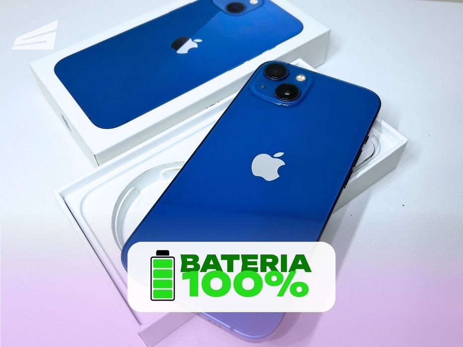 iPhone 13 128GB Niebieski | Paragon | BEZPIECZNY ZAKUP W STARKS | NOWA BATERIA 100% | Wszystko w cenie ZERO DOPŁAT