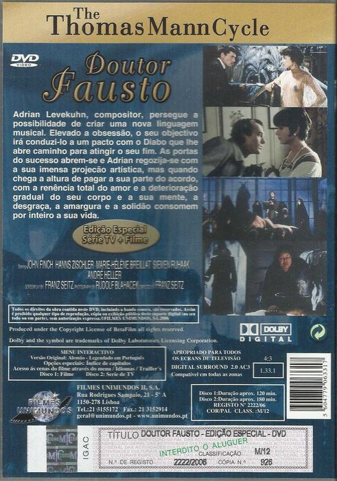 Doutor Fausto (edição 2 DVD - filme + série TV) (1982)