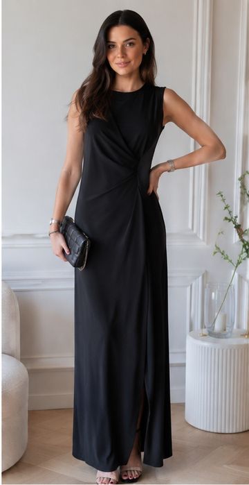 Czarna elegancka sukienka MilaLu