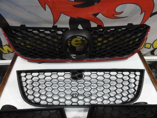 Kit 4 grelhas de para-choques vw polo 9N3 05-09 GTI LOOK abs (plastico)