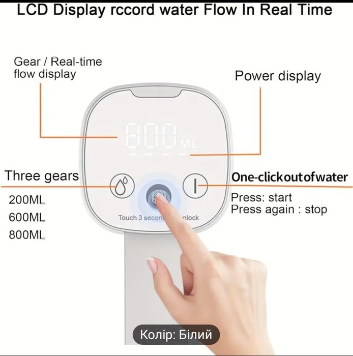 Помпа для води акумуляторна бездротова насос портативний
