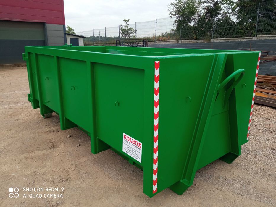 Kontener hakowy KP7m3, hak1200mm, bl.3/3mm, waga 850kg, odpady, gruz, złom, leasing, producent Rolbox Jędrzejów