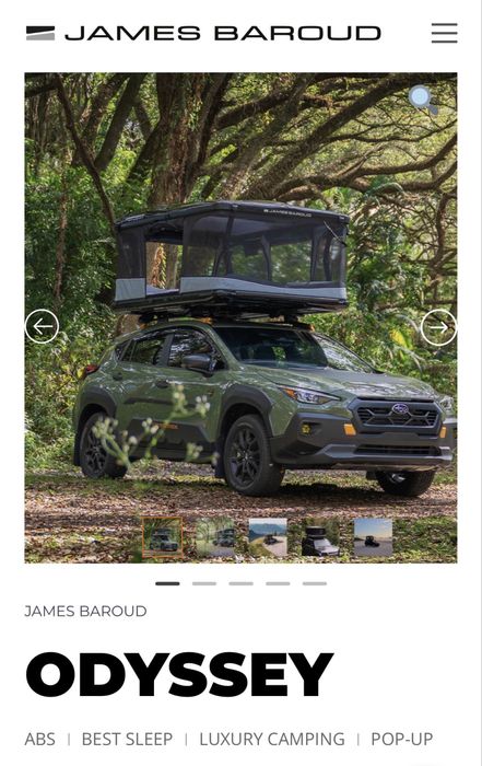 Tenda de Tejadilho James Baroud Odyssey M Branca — Nova