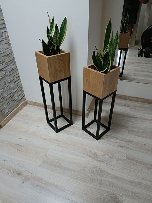 Donica dębowa kwietnik Loft