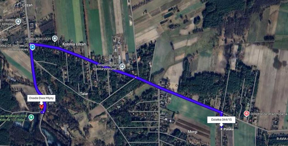 Działka budowlana + warunki zabud. + prąd 1000 m2 (Morgi - kol. Ldzań)