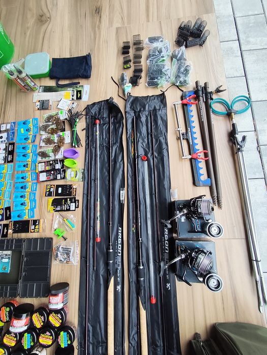 Zestaw meetod wędki Browning Argon 2.0,3,6m, 30-90g, kołowrotki  Cresta Advantor 5000S