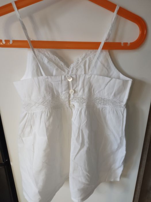 Bluzeczka szelki koronka Zara 128