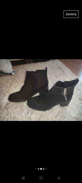 Czarne damskie buty jesień/zima r. 41