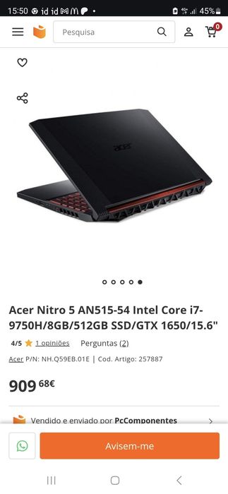 Portatil Acer Nitro 5
