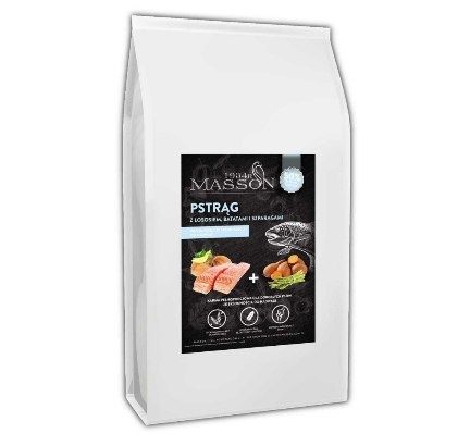 Masson karma dla psa Light & sterylizet Pstrąg & Łosoś, bezbożowa 12 kg