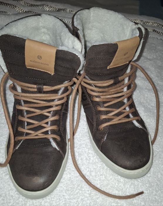 Ocieplane, skórzane buty