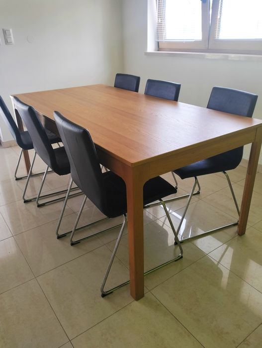 6 cadeiras em chagrém