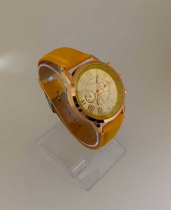 Zegarek damski pasek żółty