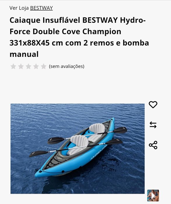 Caiaque Insuflável BESTWAY - 2 pessoas
