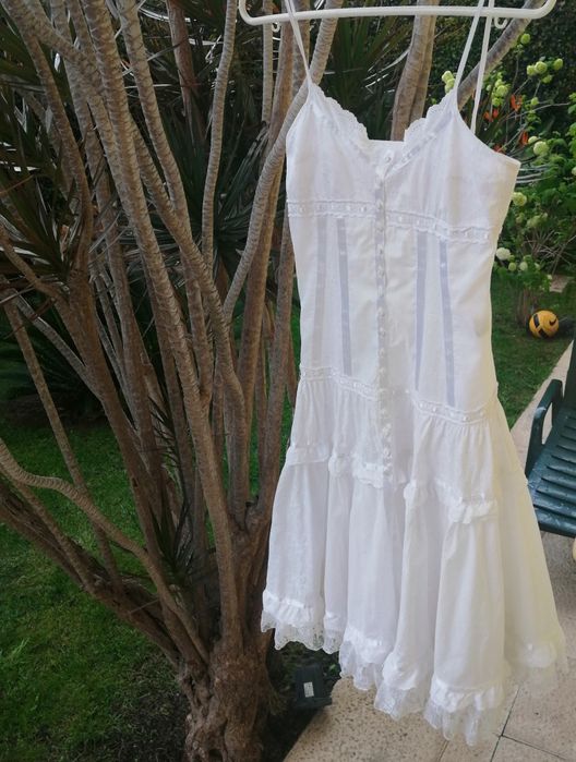 Vestido Ana Sousa, 34, branco, alças, de verão