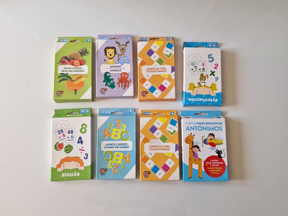 Jogos infantis- cartas de Dominós Bilingue