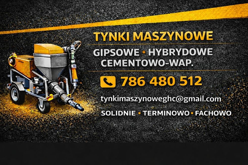 Tynki Maszynowe Gipsowe Hybrydowe Cementowo -Cementowo-Wapienne