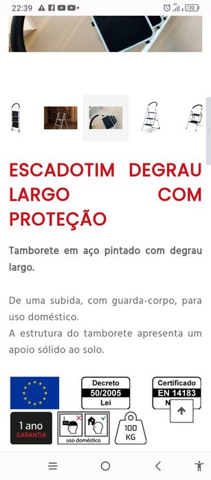 Escadotim 2 degraus lacado branco