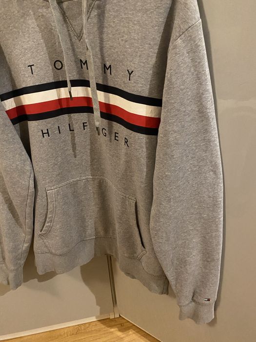 Szara bluza z kapturem Tommy Hilfiger L unisex