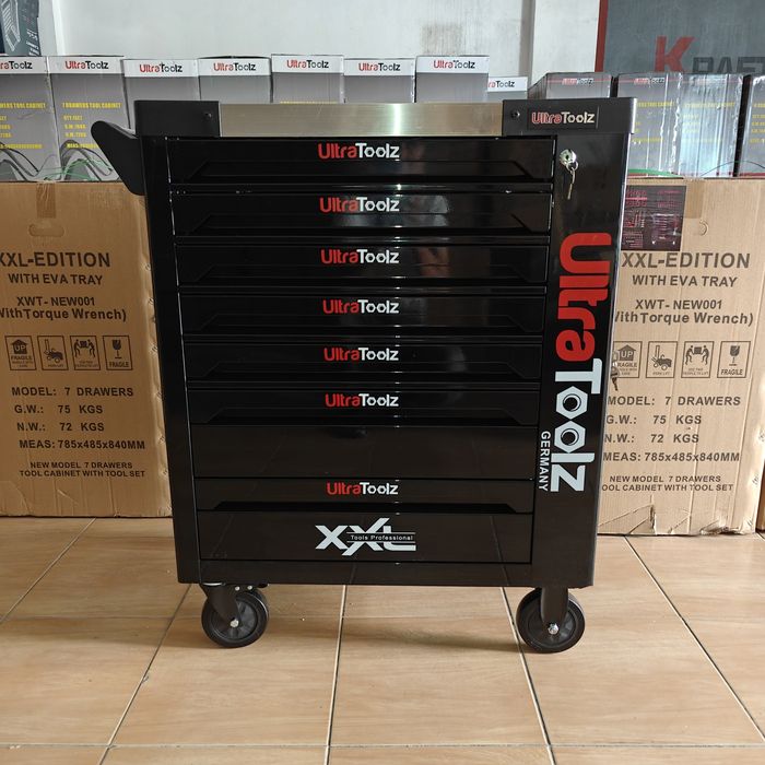 Carinho de ferramentas ultra toolz com 7 gavetas cheias