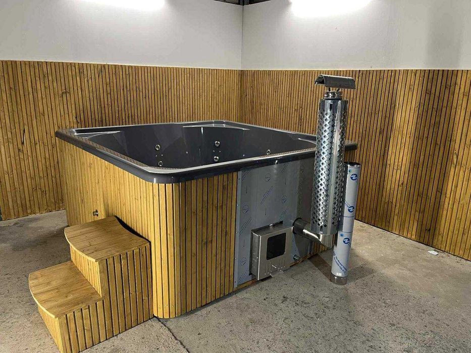 Jacuzzi kwadratowe 220x220 | Balia klasy premium SlowSpa gorąca beczka