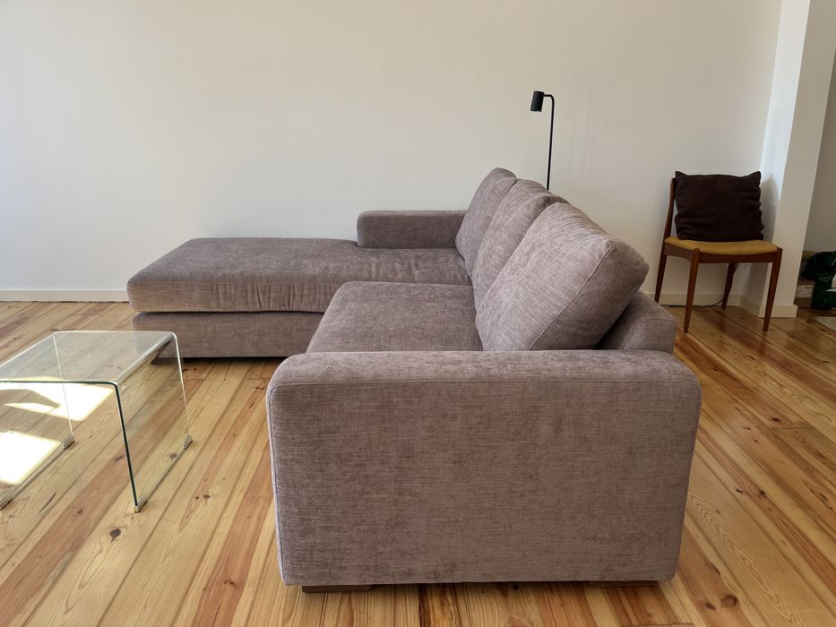 Sofa canto POR ESTREAR com almofadas e capas almofadas extra