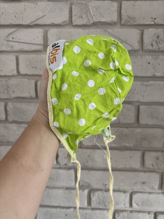 Zielona w kropki białe Czapka medyczna chirurgiczna czepek medyczny