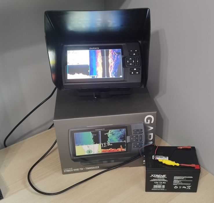 Echosonda Garmin Striker Vivid 7sv z akumulatorem 15Ah