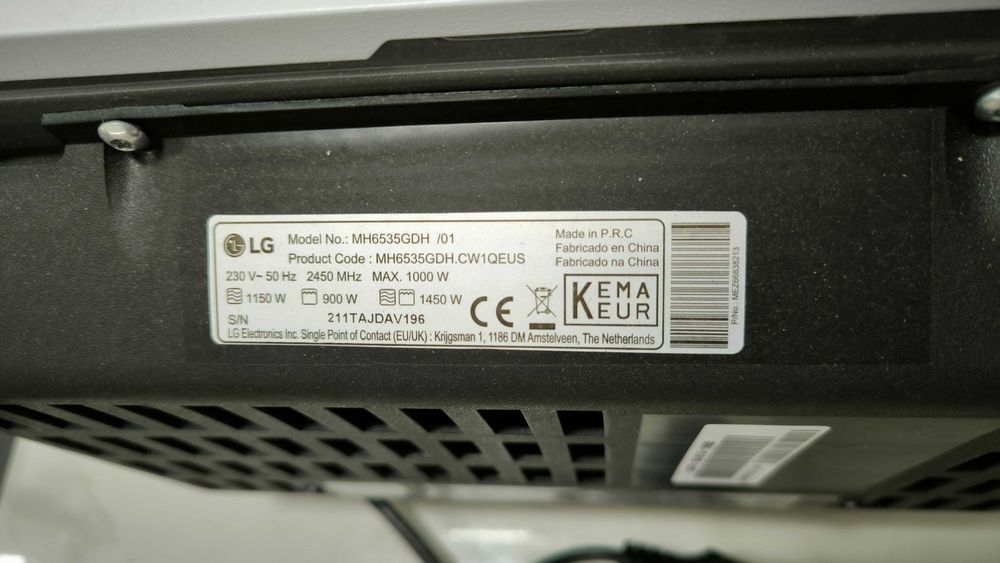 Microonda LG 25L MH6535GDH