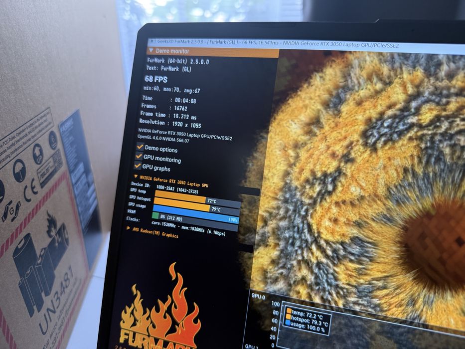 Asus Tuf A15/Ryzen 5-7535HS/Как новый!!/RTX3050/144Hz/Ноутбук.