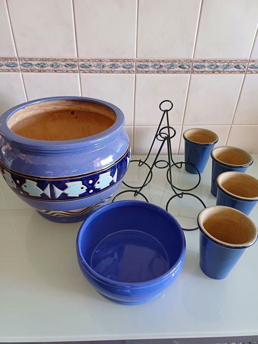 Vasos em cerâmica vidrada