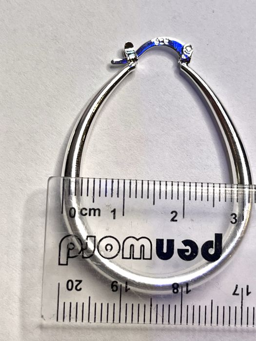 Kolczyki koła owalne duże 925srebro nowe Walentynki