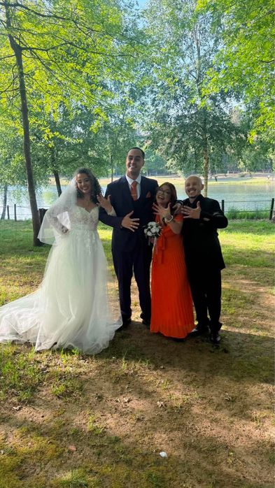 Vestido de noiva + véu
