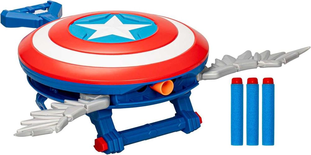 Marvel Captain America New World NERF Skyshot Blaster Бластер Капітан