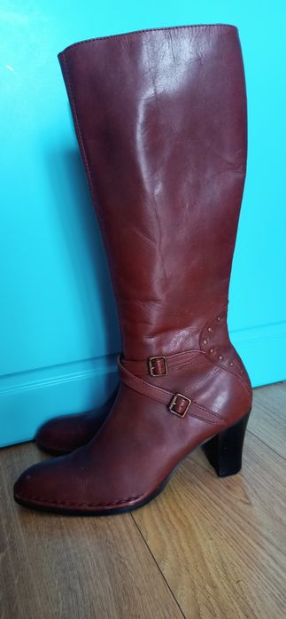 Włoskie kozaki skóra naturalna stan bdb