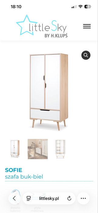 Meble dziecięce Klupś Little Sky model Sofie