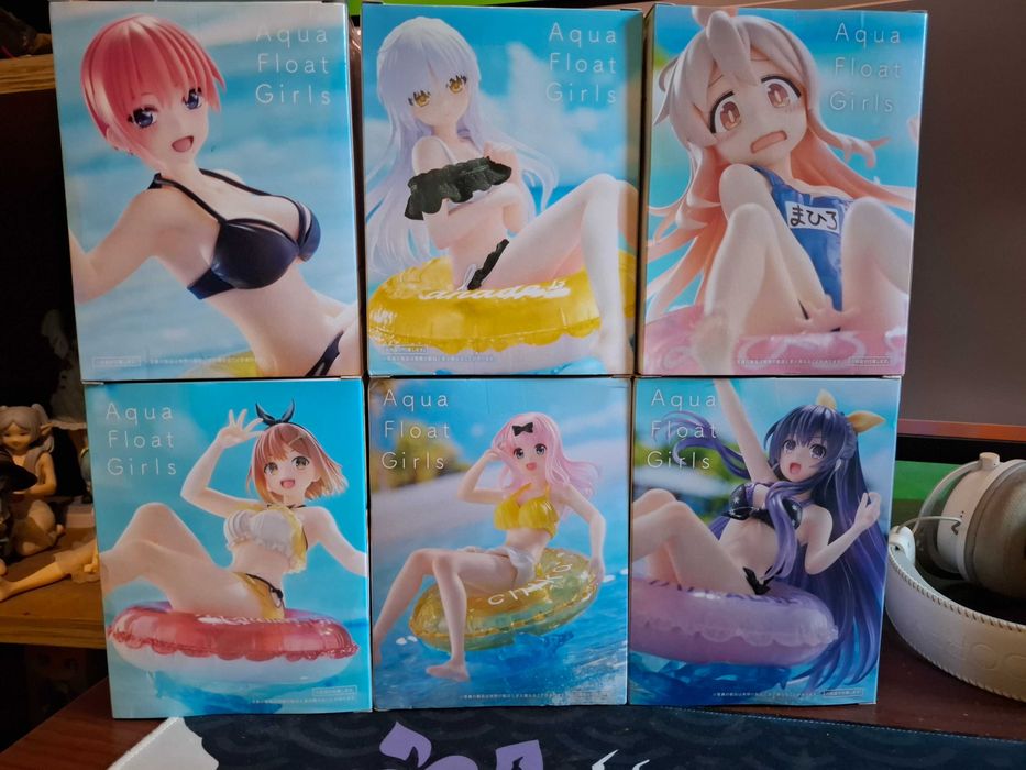 Zestaw 6x Figurka Taito Aqua Float Girls Ryza Chika Mahiro Tohka Oryginał