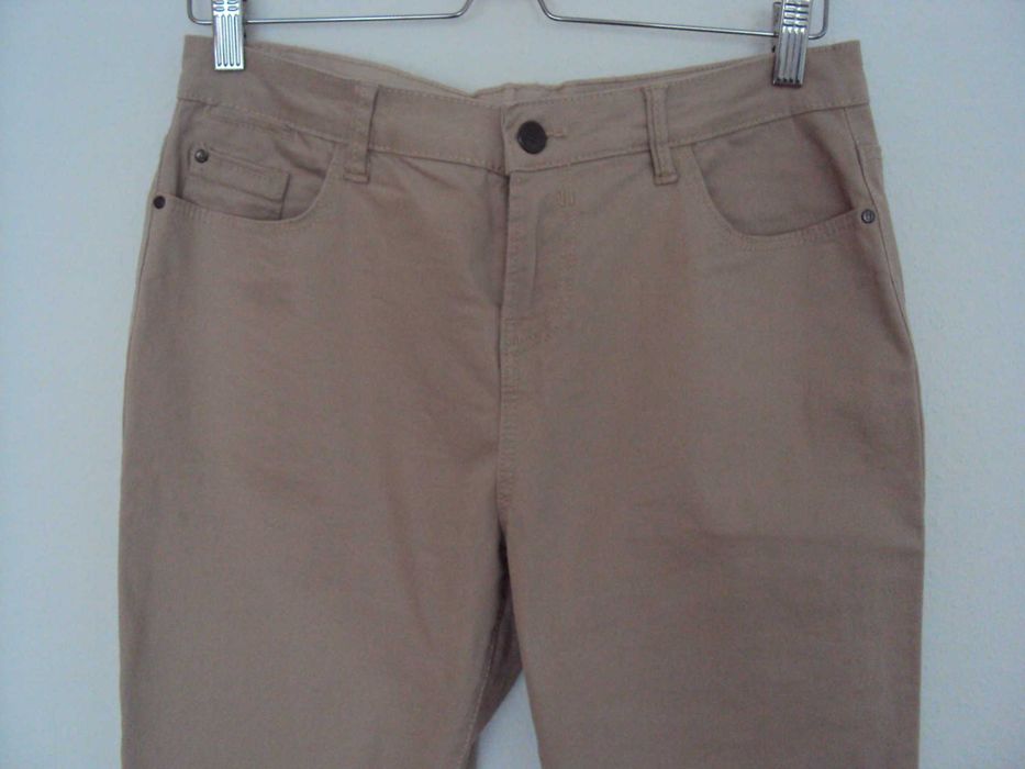 38 M spodnie rurki jasne damskie jasnobeżowe Beloved