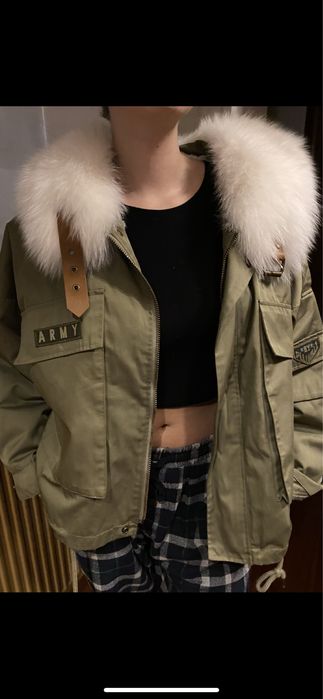 Military kurtka zimowa bialy lis  Siwiec r.M/L