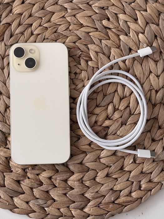 iPhone 15 128 GB żółty | Nowa bateria | Po wymianie Rear System